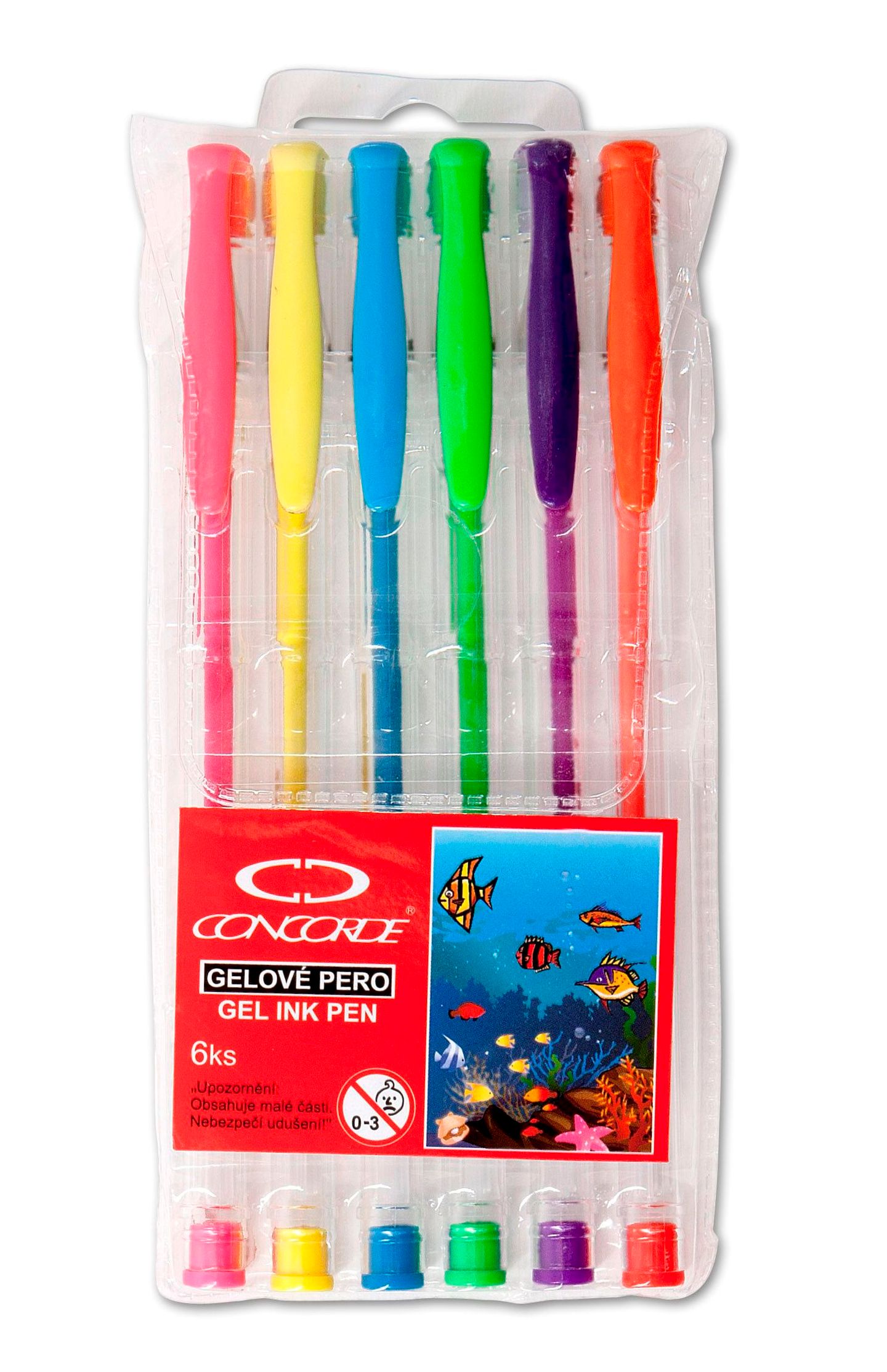CONCORDE Gelové pero Neon - sada 6 barev