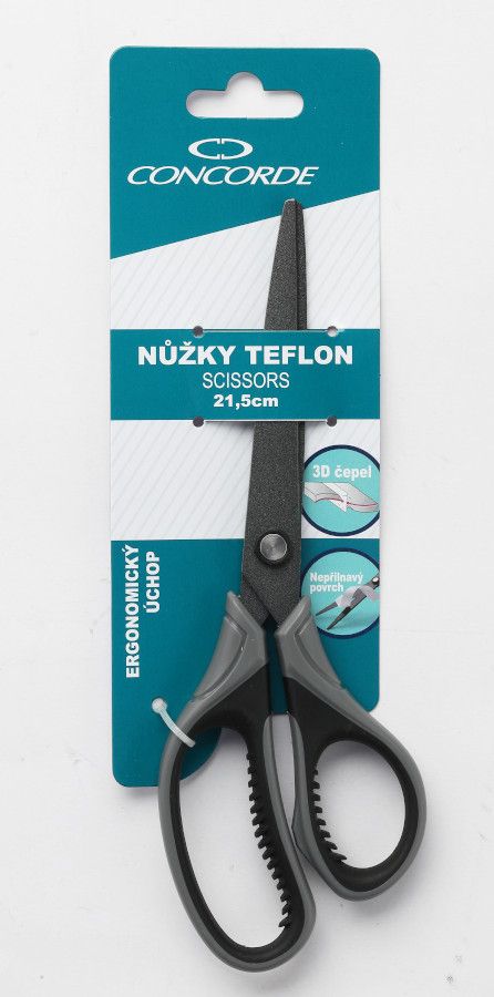 Levně CONCORDE Kancelářské nůžky Teflon - 21,5 cm