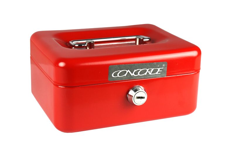 Kovová pokladna CONCORDE 11, červená CONCORDE