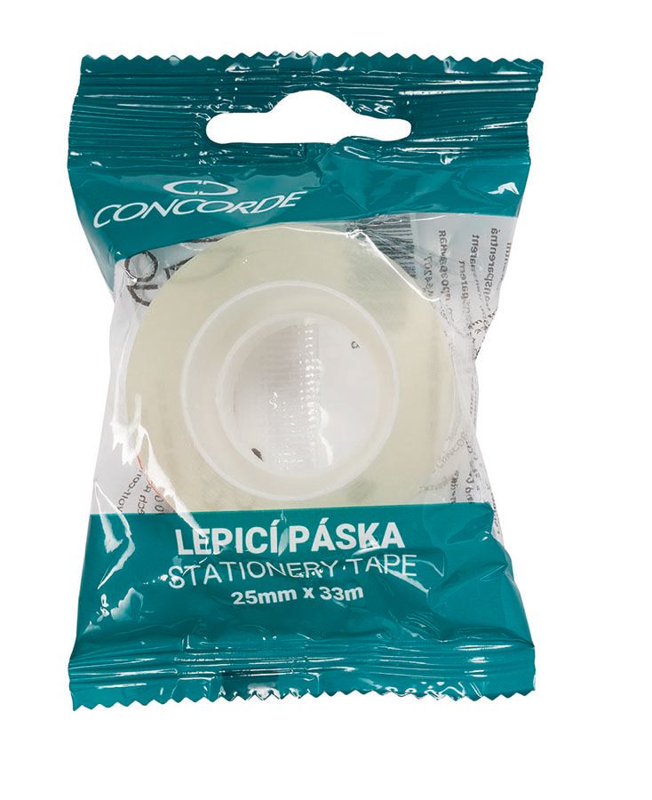 CONCORDE Lepicí páska transparentní 25 mm × 33 m