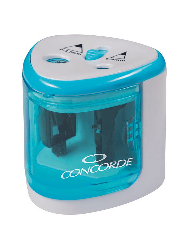 CONCORDE Stolní elektrické ořezávátko Duo na baterie - modré