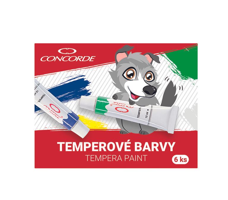 Temperové barvy CONCORDE 6ks, 12ml CONCORDE