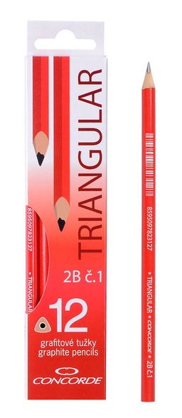 Obrázek produktu: CONCORDE Tužka grafitová č. 1 (2B) trojhranná - balení 12 ks