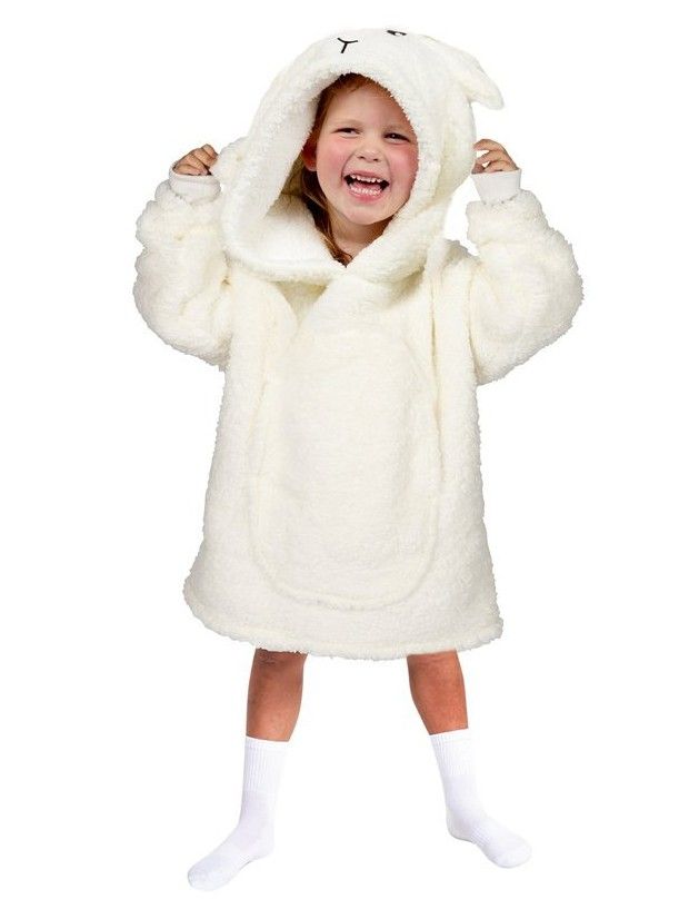 Cozy Noxxiez CH330 Ovečka - hřejivá televizní mikinová deka s kapucí pro děti 7 - 12 let
