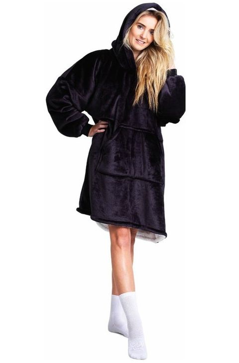 Obrázek produktu: Cozy Noxxiez CH355 Černá - hřejivá televizní mikinová deka s kapucí pro teenagery a dospělé