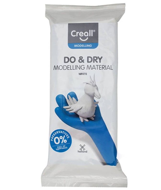 Levně Creall Samotvrdnoucí modelovací hmota DO&DRY - 1000 g, bílá
