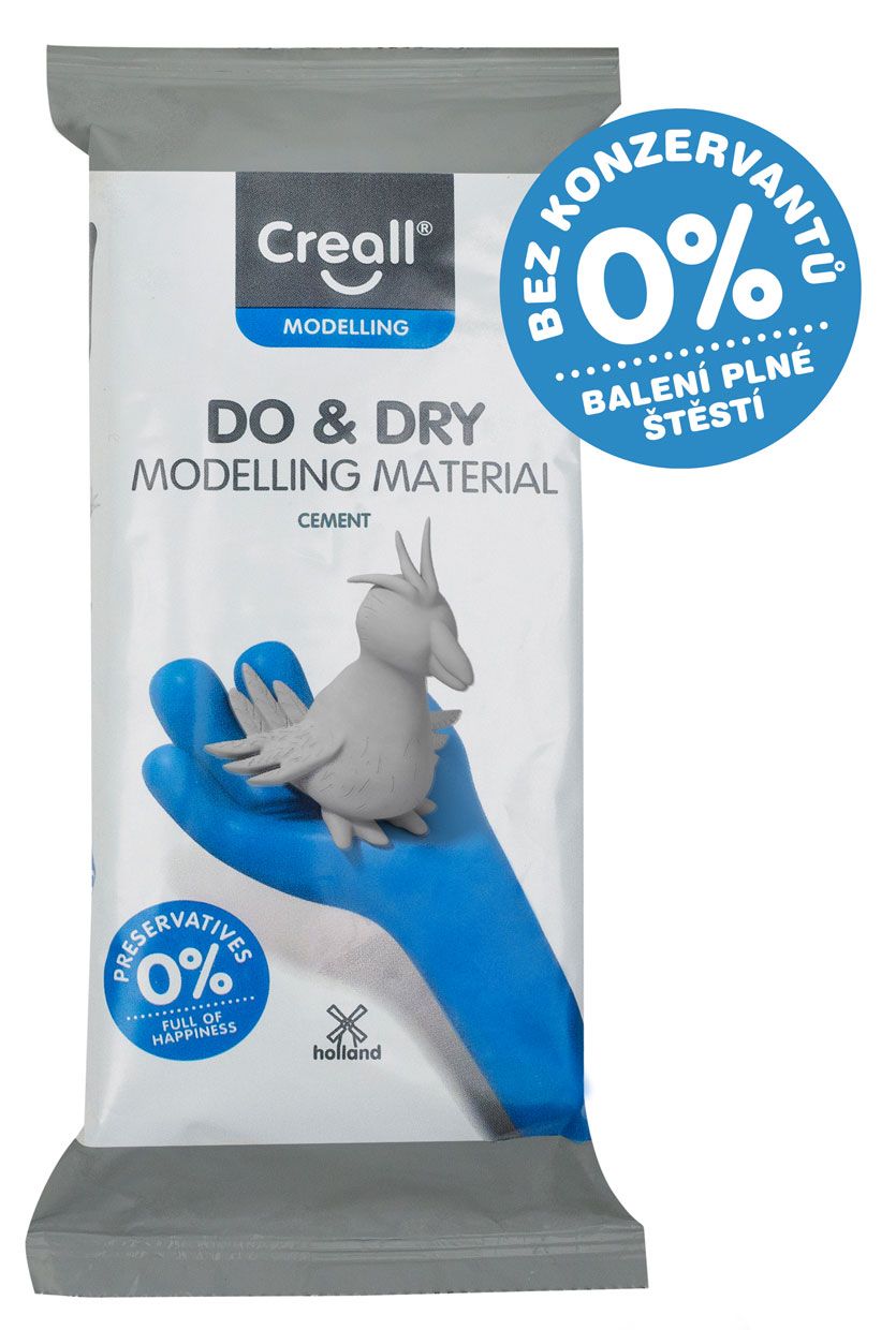 Creall Samotvrdnoucí modelovací hmota DO&DRY - 500 g, šedý cement