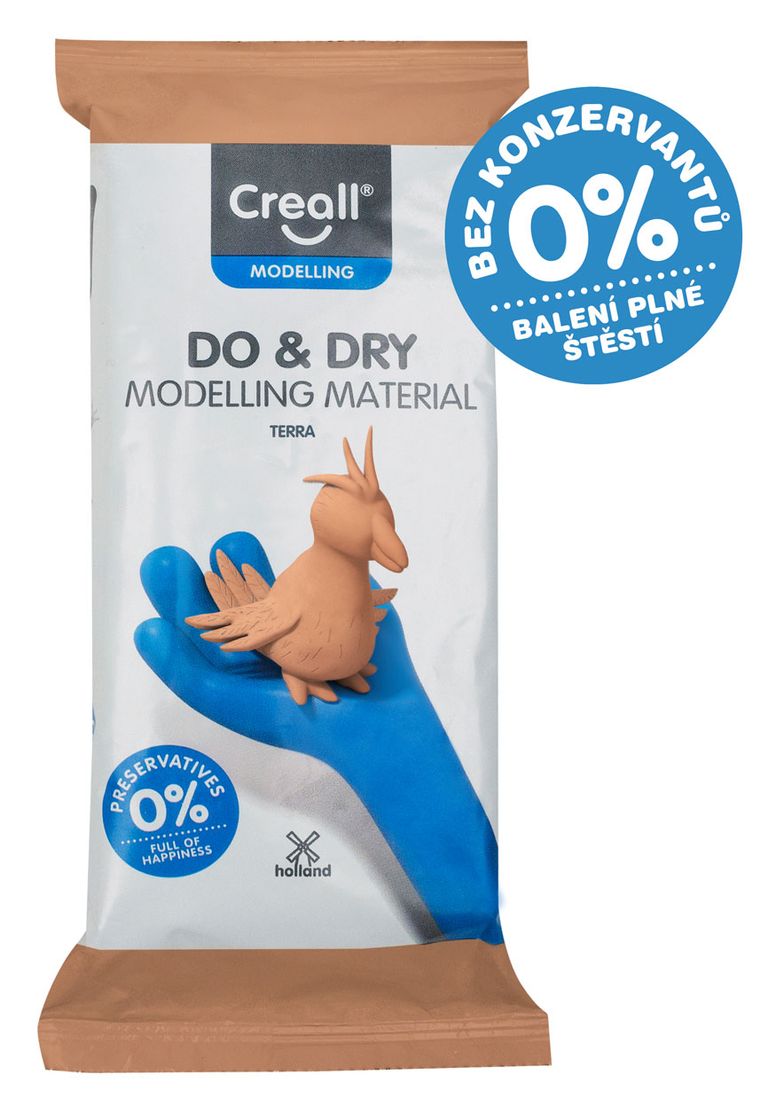 Levně Creall Samotvrdnoucí modelovací hmota DO&DRY - 500 g, terakota