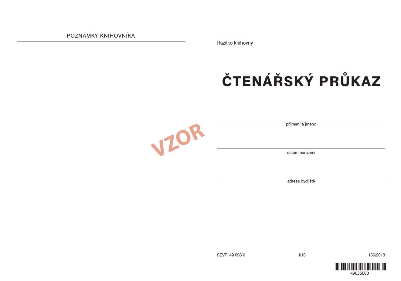 Čtenářský průkaz