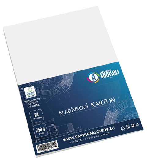 Obrázek produktu: Čtvrtka kladívková bílá A4, 250 g/m2 - 10 ks
