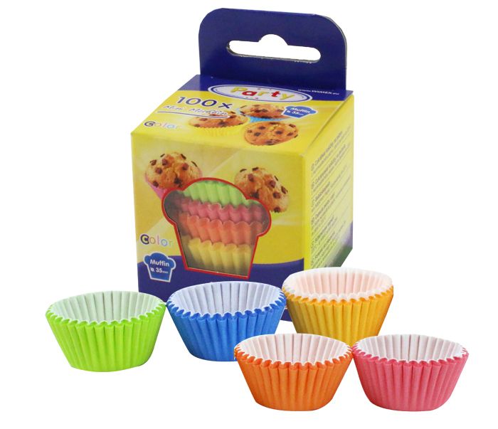 Cukrářské košíčky 50 x 30 mm, barevné - 100 ks