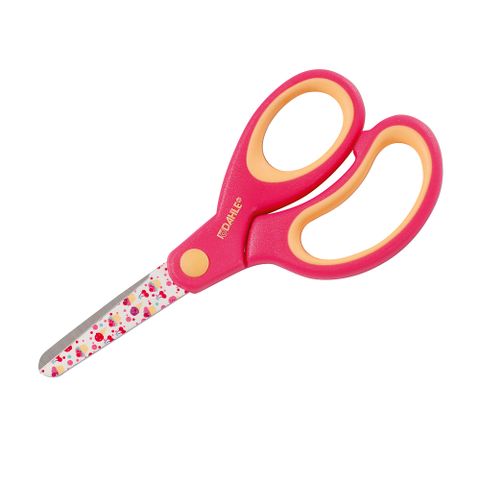 Obrázek produktu: DAHLE Dětské nůžky s kulatou špičkou 13 cm, asymetrické - červené (bonbóny)