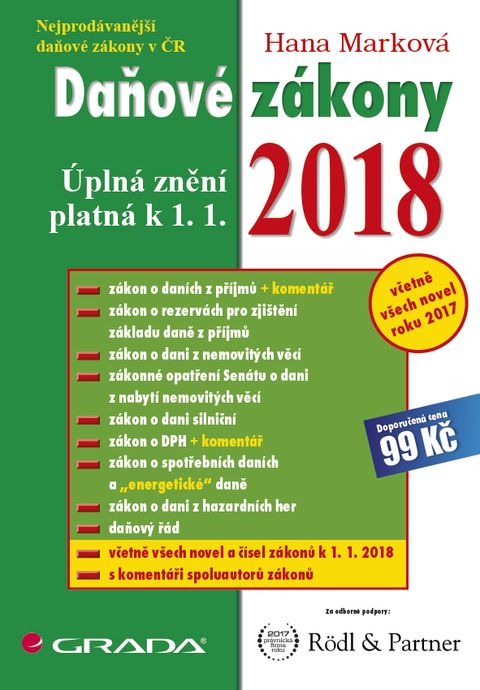 Obrázek produktu: Daňové zákony 2018