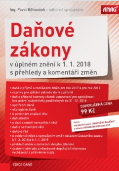 Obrázek produktu: Daňové zákony v úplném znění k 1. 1. 2018