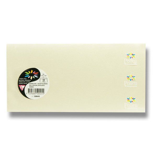 Dárková obálka Clairefontaine DL - perleťová krémová, 1 ks