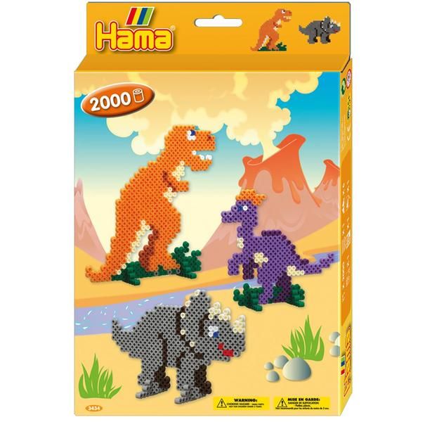 Hama zažehlovací korálky  - MIDI Box, 2000ks Dinosauři