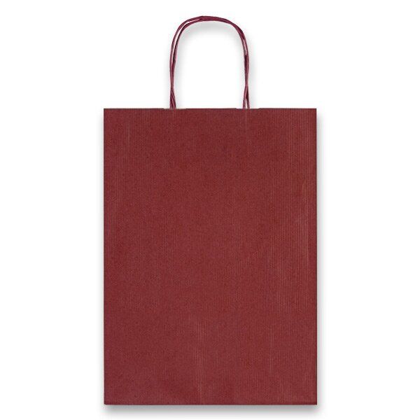 Dárková taška Allegra 16 × 21 × 8 cm, kraft - tm. červená