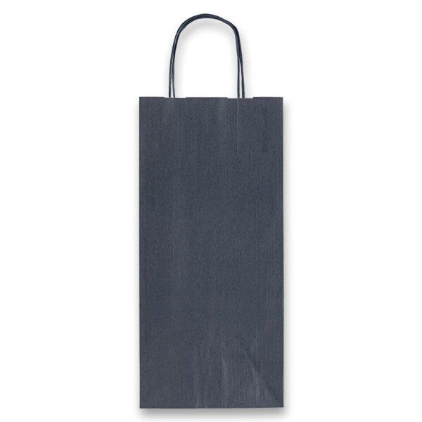 Dárková taška Allegra 140 x 85 x 390 mm, na lahev modrá