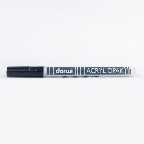 Obrázek produktu: DARWI Akrylová fixa - tenká - 3 ml/1 mm - bílá krycí