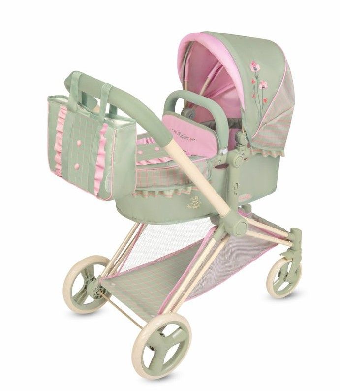 DeCuevas 81768 Skládací kočárek pro panenky 3 v 1 s taškou Botanic 2026 – 73 cm