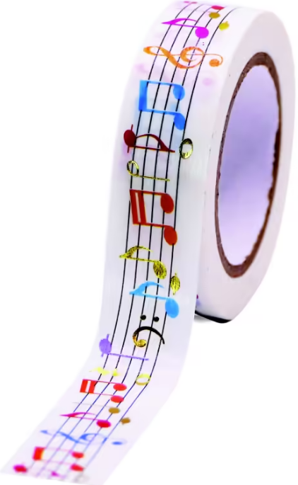 Obrázek produktu: Dekorační lepicí páska 933224 Music notes 10 m x 15 mm