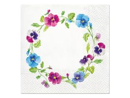 Obrázek produktu: Dekorační ubrousky 33 × 33 cm, 20 ks - macešky