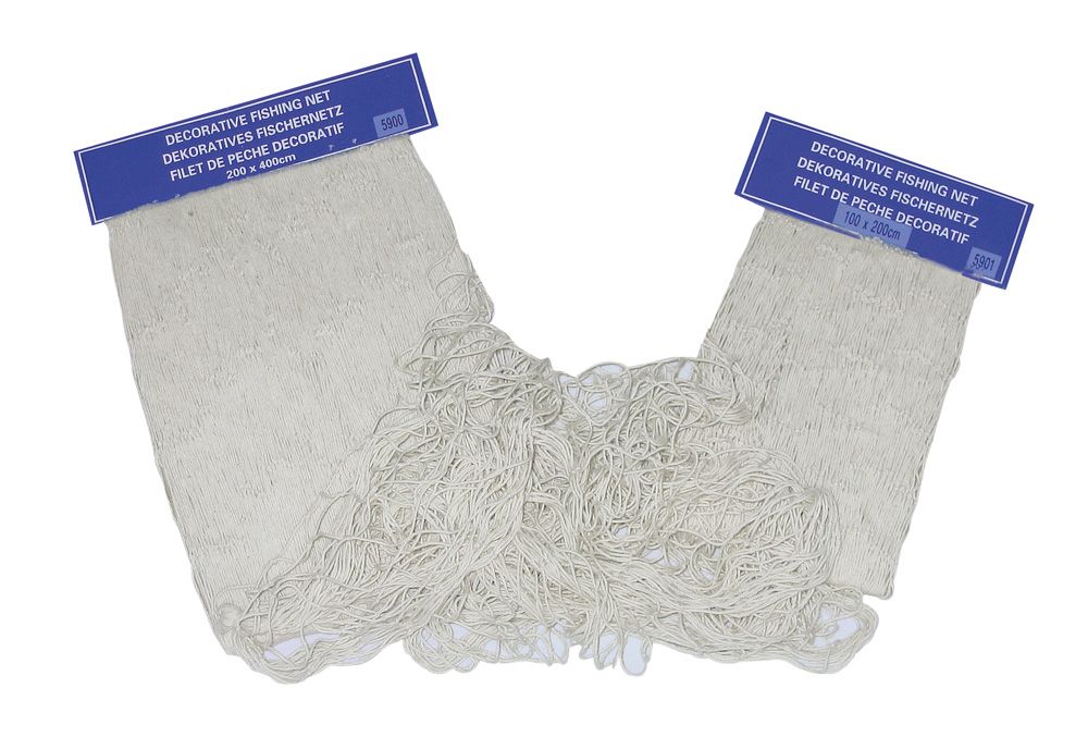 Dekorativní rybářská síť, natural, 200 × 400 cm