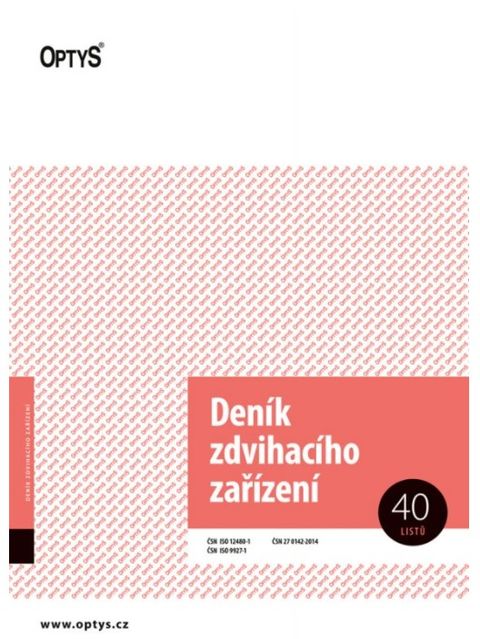 Obrázek produktu: Deník zdvihacího zařízení