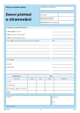 Obrázek produktu: Denní přehled o stravování (pro dospělé)