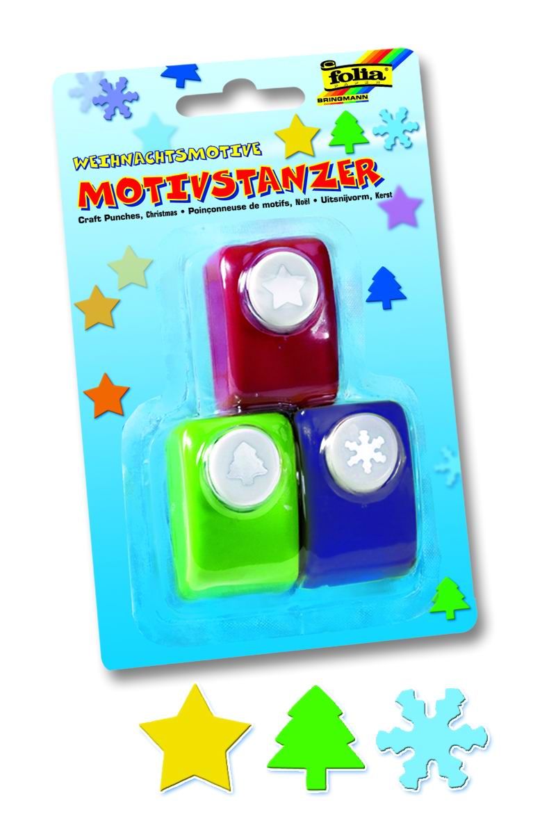 Děrovačka ozdobná - větší (hvězda, strom, vločka)