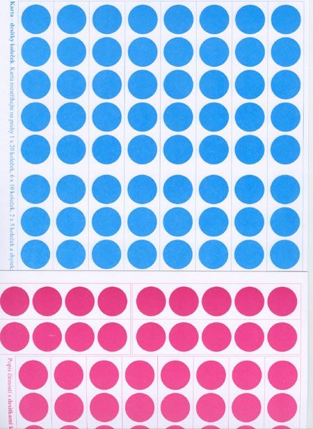 Obrázek produktu: Desítky koleček (sada po 10 ks) - pomůcka k matematice v 2.ročníku ZŠ