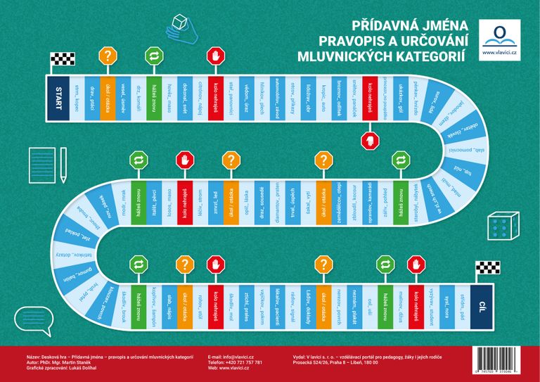 Desková didaktická hra - Přídavná jména