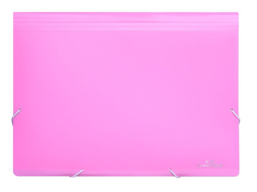Desky na dokumenty CONCORDE s gumou A4 13 kapes - pastelově růžové