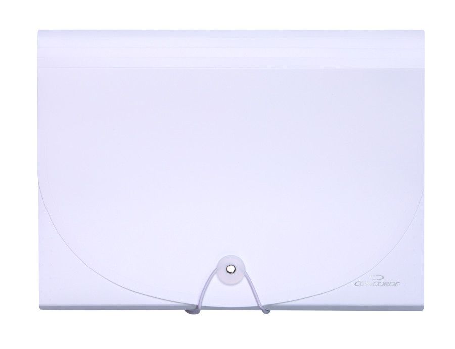 Desky na dokumenty CONCORDE s gumou A4 7 kapes - bílé