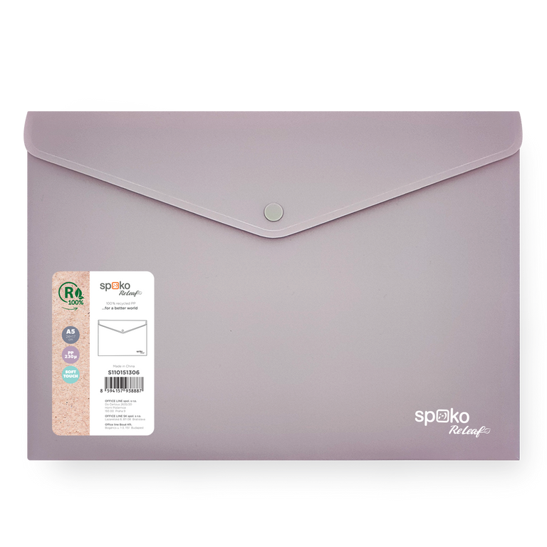 Desky s drukem Spoko ReLeaf A5 PP 1 ks - fialové