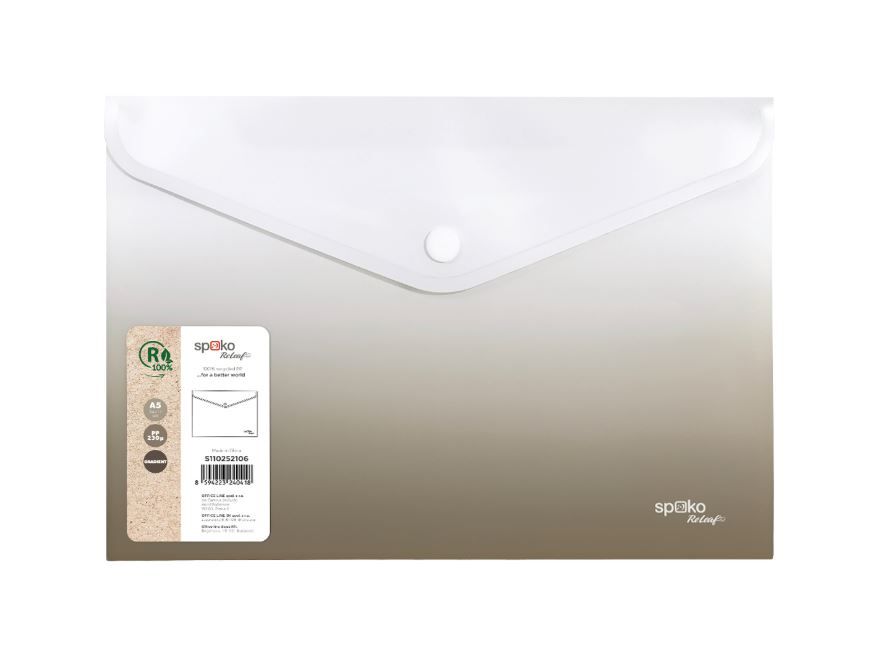 Desky s drukem Spoko ReLeaf A5 PP 1 ks Gradient - šedé