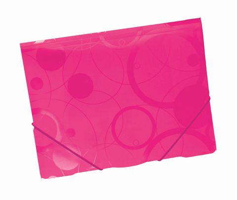 Obrázek produktu: Desky s gumou A4 PP 3 klopy Neo Colori - růžová