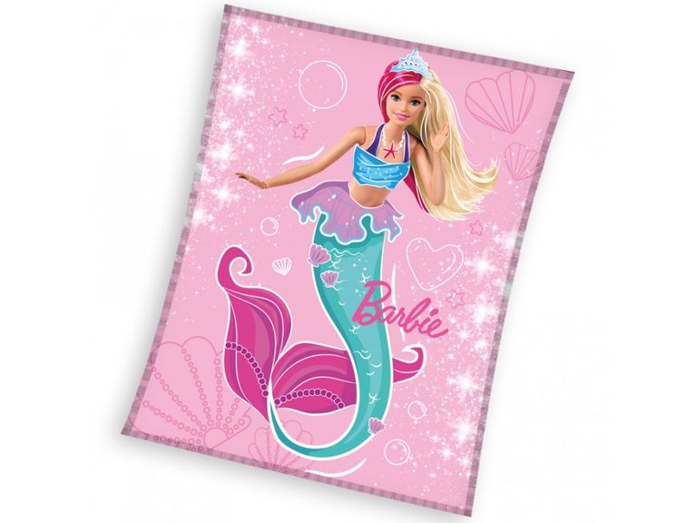 Carbotex Dětská deka Barbie Mořská Panna 130x170 cm