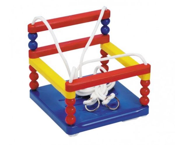 Dětská houpačka plast 32 x 32 cm nosnost 35 kg, mix barev