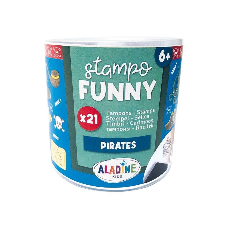 Dětská razítka Aladine Stampo Funny, 17 ks - Piráti