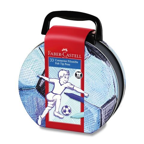 Obrázek produktu: Dětské fixy Faber-Castell Connector - fotbal, 33 ks