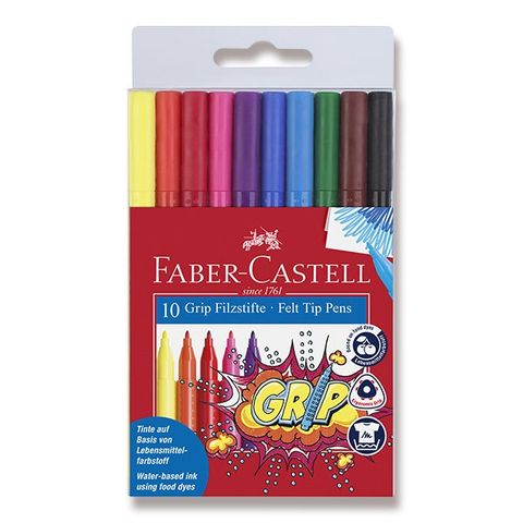 Obrázek produktu: Dětské fixy Faber-Castell Grip - sada 10 barev
