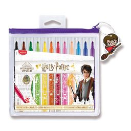 Obrázek produktu: Dětské fixy MAPED Color'Peps Harry Potter - 12 barev, pouzdro na zip