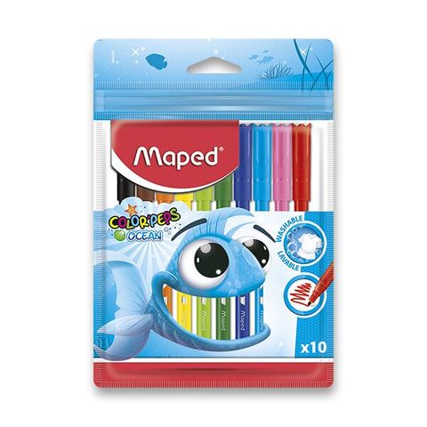 Obrázek produktu: Dětské fixy MAPED Color'Peps Ocean - 10 barev