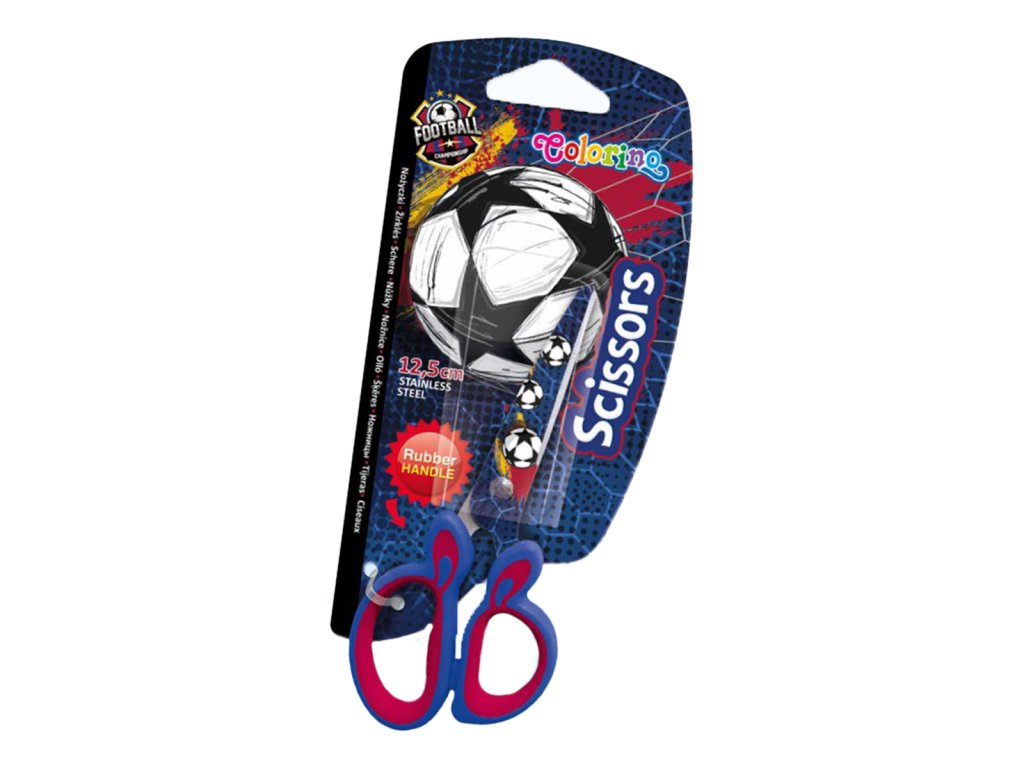 Dětské nůžky Colorino 12,5 cm s potiskem - Fotbal