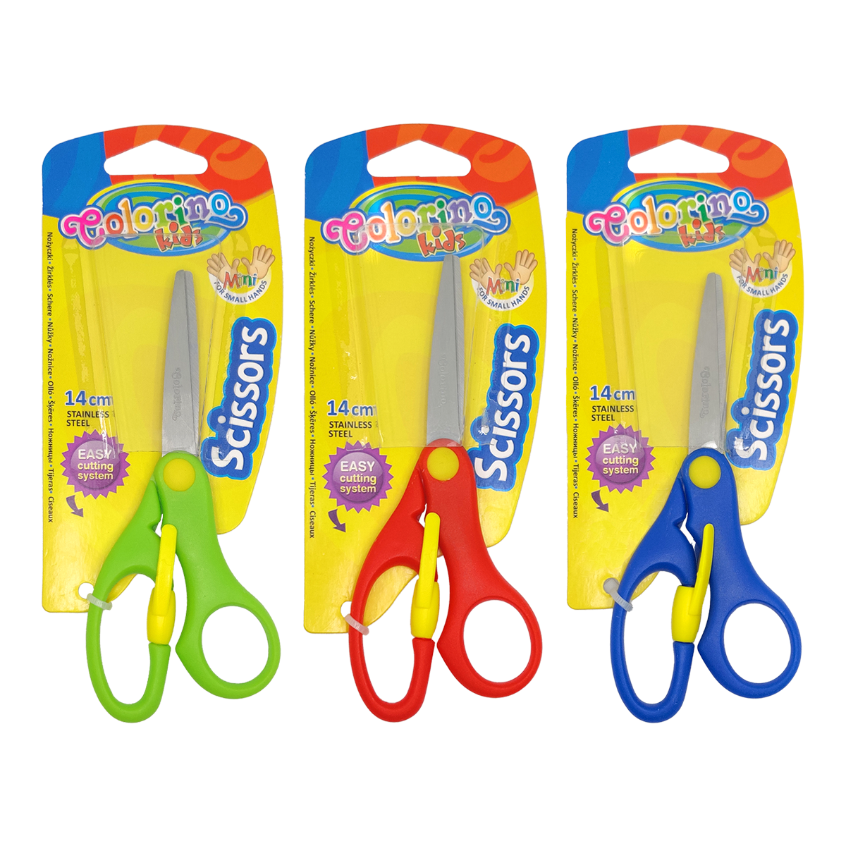 Dětské nůžky se zarážkou Colorino - 13,8 cm - mix barev
