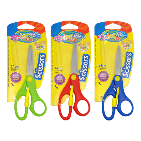Obrázek produktu: Dětské nůžky se zarážkou Colorino - 13,8 cm - mix barev
