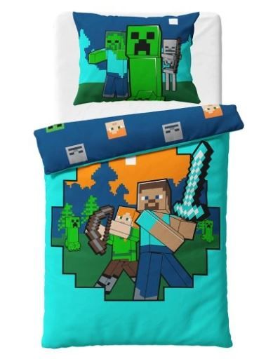 Carbotex Dětské povlečení Minecraft Alex a Steve