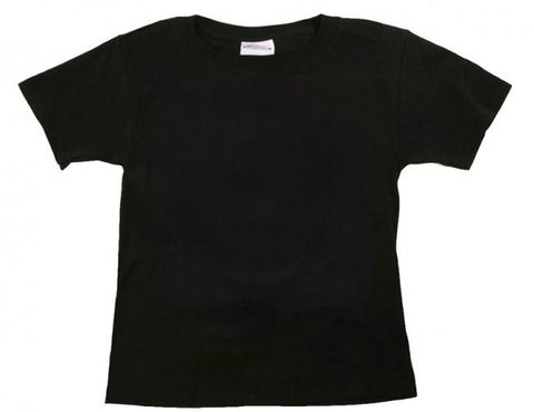 Obrázek produktu: Dětské tričko krátký rukáv - černé, 110 cm (3-4 roky)