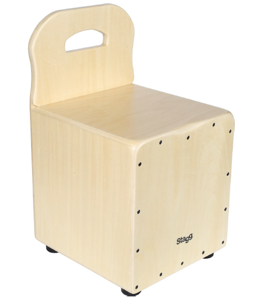 Dětský cajon přírodní se zádovou opěrkou